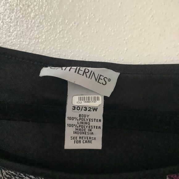 Catherine's Black Floral Witchy Whimsigoth Dark Cottagecore Maxi Dress 30-32W - Picture 8 of 8